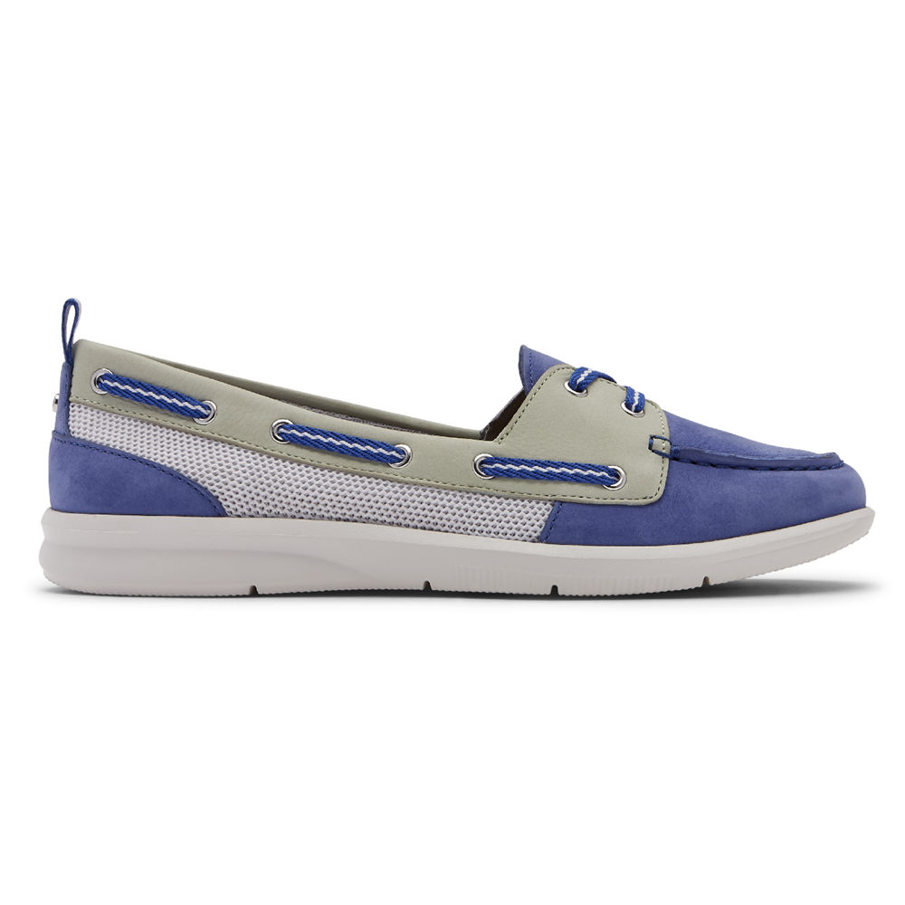 Rockport Boat Shoes For Womens Blue - Ayva Washable - VS7425613